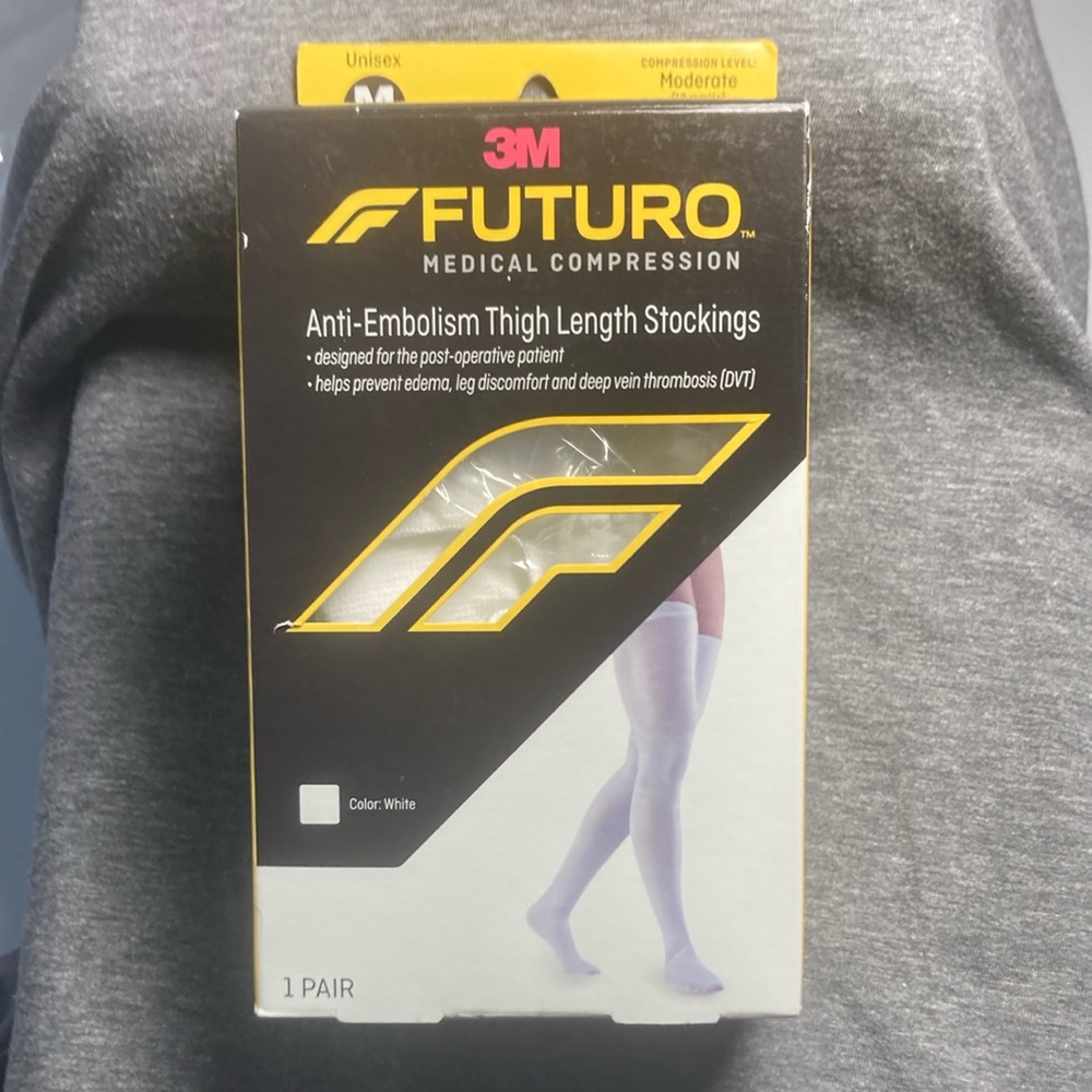 Futuro Medical Compression anti embolism Thigh high Stocking unisex M short